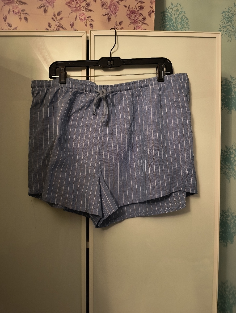 Fashion Nova Linen Blend Blue Jacket Short Summer Suit Sz XL - Picture 11 of 11